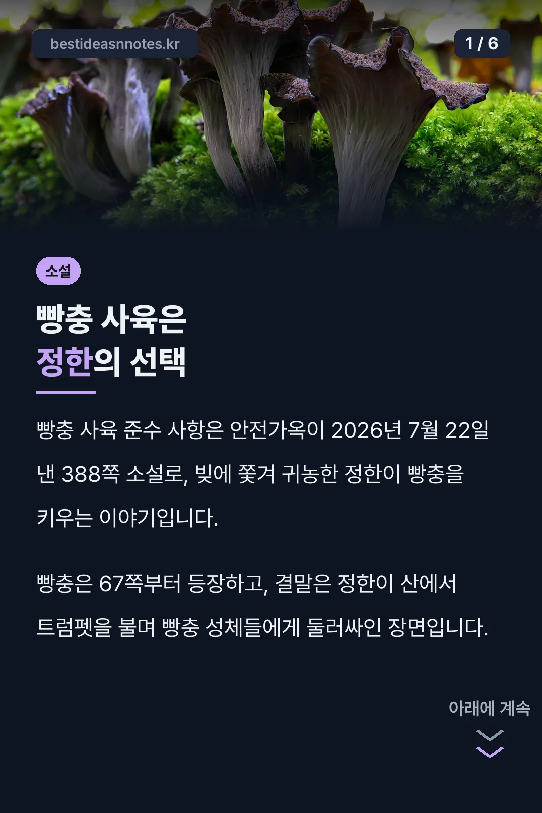빵충 사육은 정한의 선택