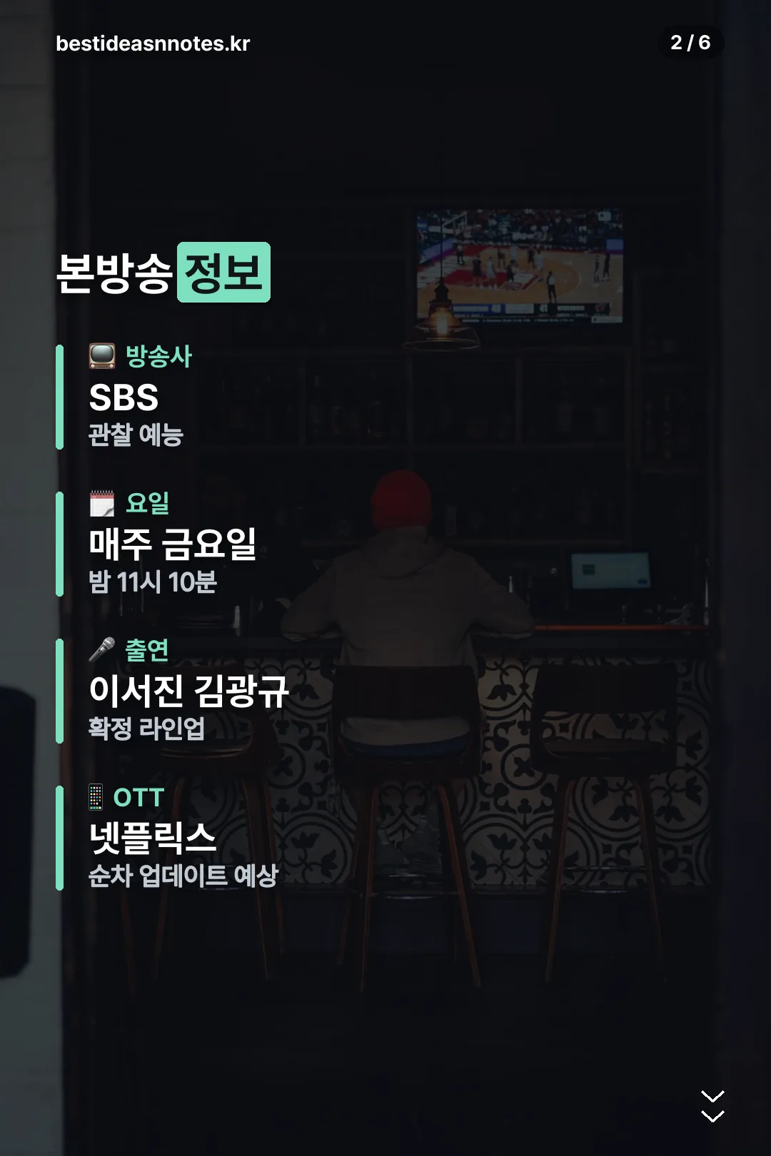 본방송 정보
